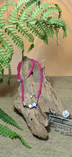 Halskette Pink Shamrock Komplettansicht 1